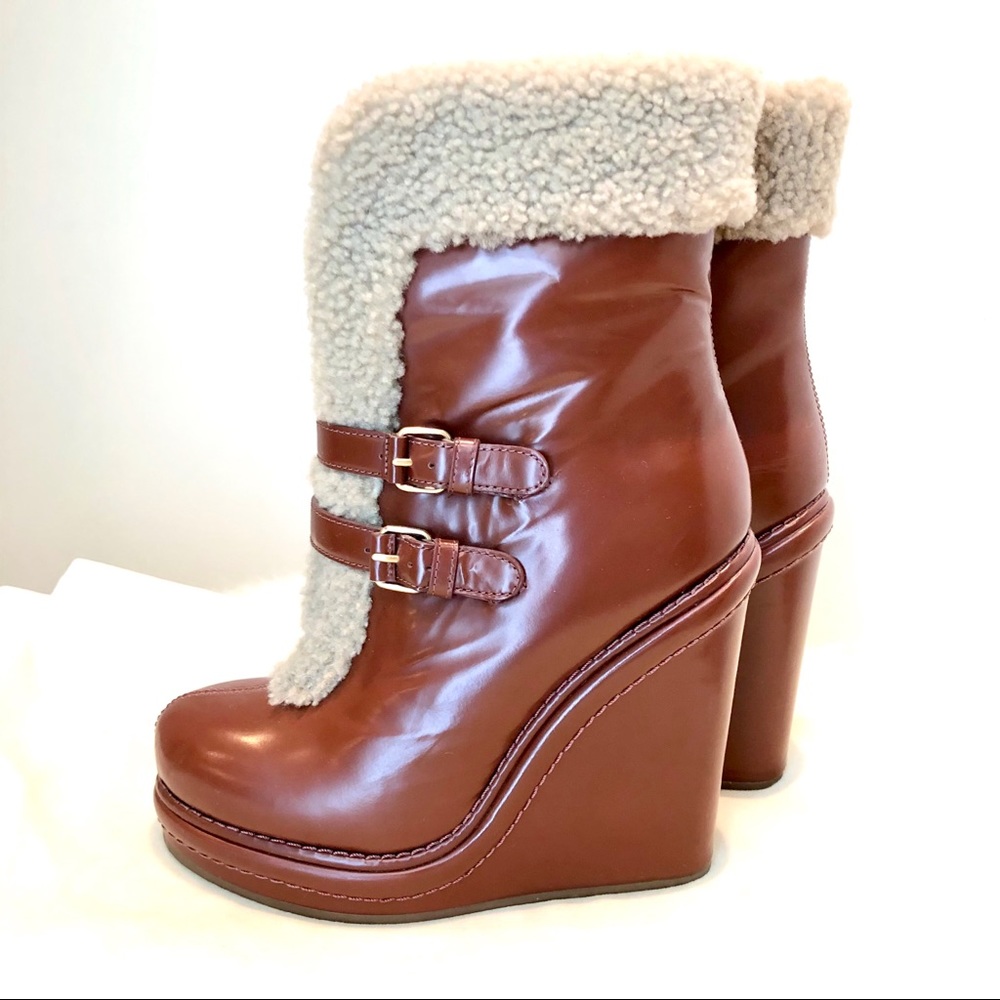 Marc Jacobs Boots - Brown Leather and Shearling